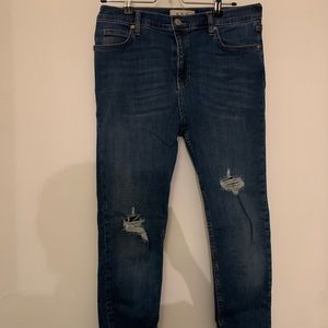 High waisted skinny jeans